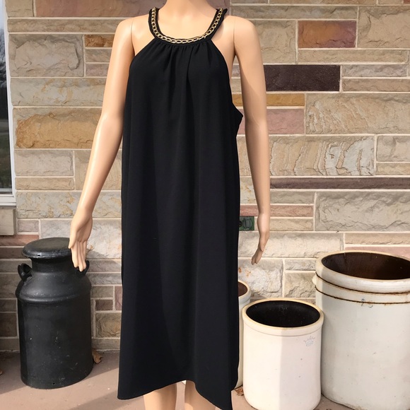 Calvin Klein Halter Dress Chain Detail Size 16W - Picture 2 of 8